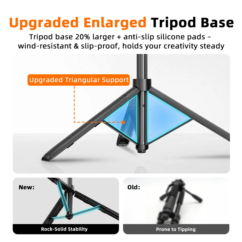 Flymile Magnetic Selfie Stick For DJI OSMO Action 6/Nano Accessories Quick-release Base Mount Tripo 140CM Extenable_voghion.com