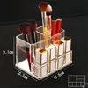 Transparent Acrylic Square Pen Holder Desktop Cosmetic Storage Box Large Capacity Makeup Brush Pen Holder Desk Organization 6