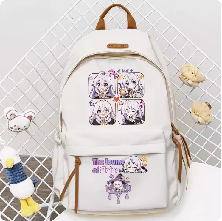 Anime The Journey of Elaina Schoolbag Backpack High-capacity Shoulder Bag Cosplay Student Teenage Gift B061