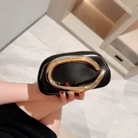Gold Metal Closure Box Clutch Bag Women Evening Wedding Party Cute Purse Bag Handbag Dark Red Beige 2025 Spring New Fashion Ins - Image 3