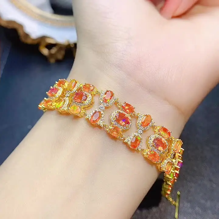 YAFEINI Blue Opal Earrings 925 Sterling Silver Celtic Hoop