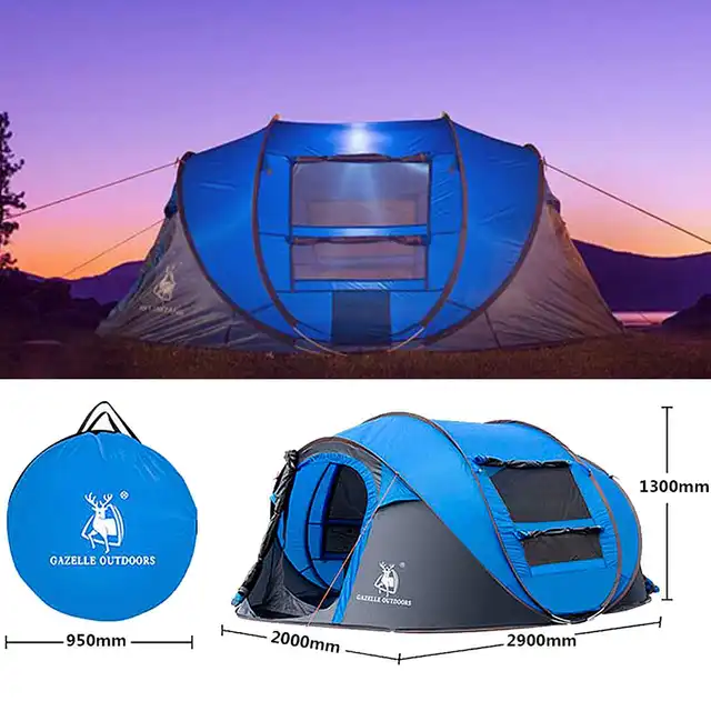 290x200x130cm Outdoor Automatic 6 People Family Picnic Traveling Camping Tent Outdoor Rainproof Windproof Tent Sun Shelter 6
