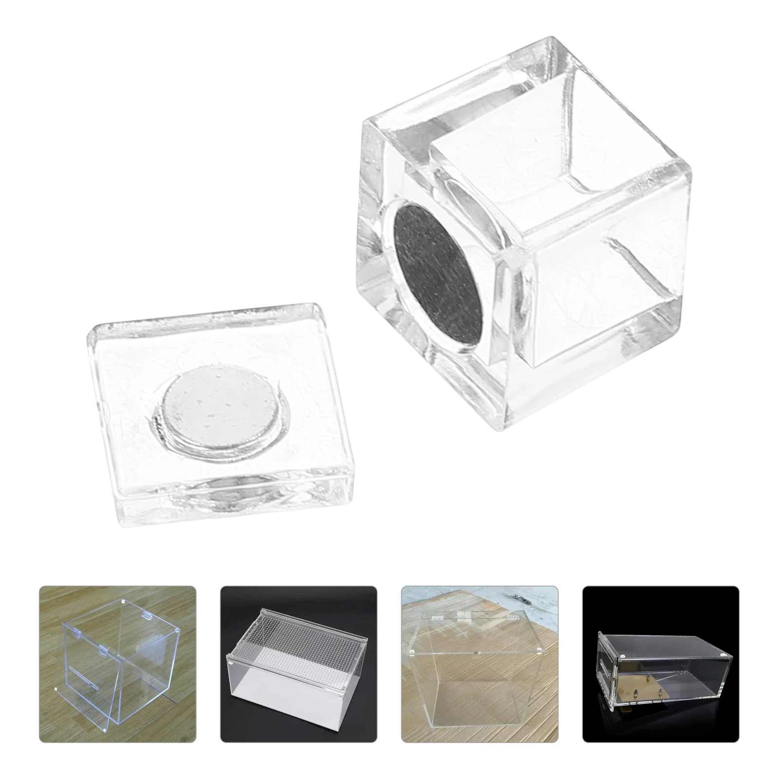 Transparent Lock Buckle Clear Door Latches Strong Catches Acrylic Cabinet
