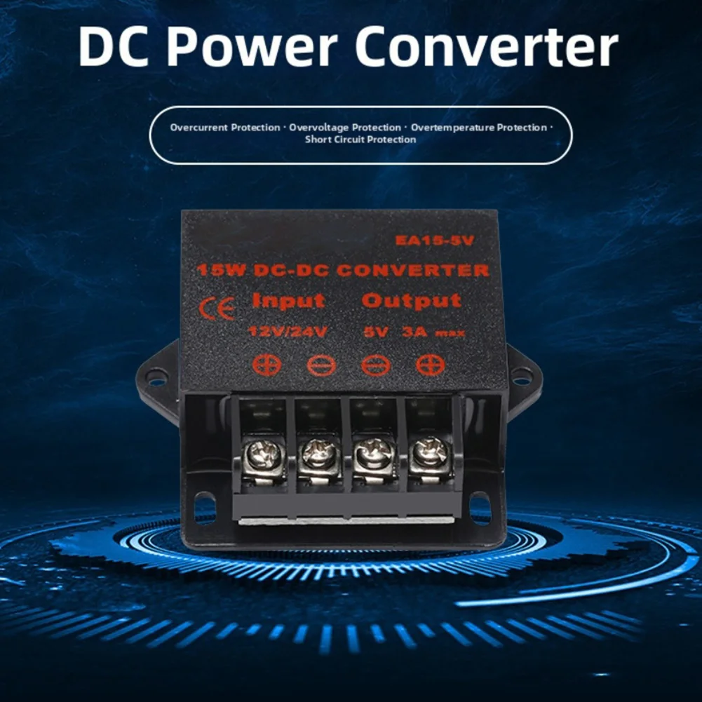 스텝다운 레귤레이터 자동차 전기 시스템, 철도 신호용 1pc DC 12V/24V  5V 컨버터 레귤레이터 모듈