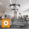 LED Round Pendant Light 110V/220V Ceiling Chandelier Office Ring Hanging Lamps Dining Living Room Home Ceiling Lighting Fixture 3