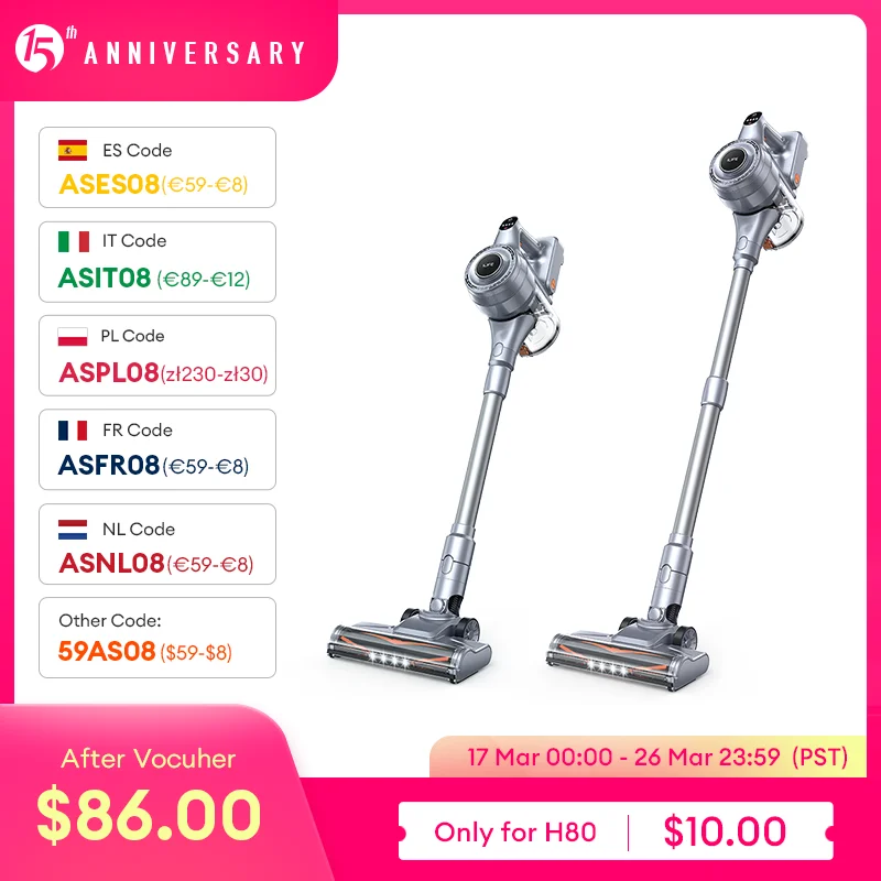 ILIFEH70/H80 bezprzewodowy odkurzacz ręczny robot, ssanie 21 kPa pojemnik na kurz 1,2 l, czas 40 minut, podświetlenie LED, wymienna bateria - AliExpress 6