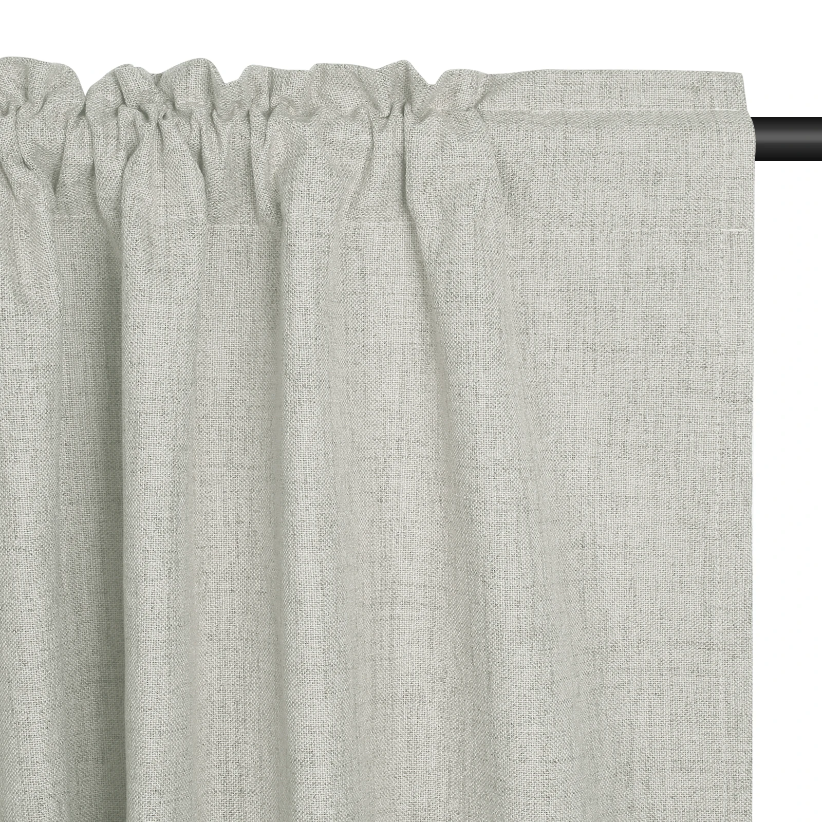 Blackout Linen Curtains - Thermal Eyelet Panels | Soft Texture, Sun Blocking Drapes