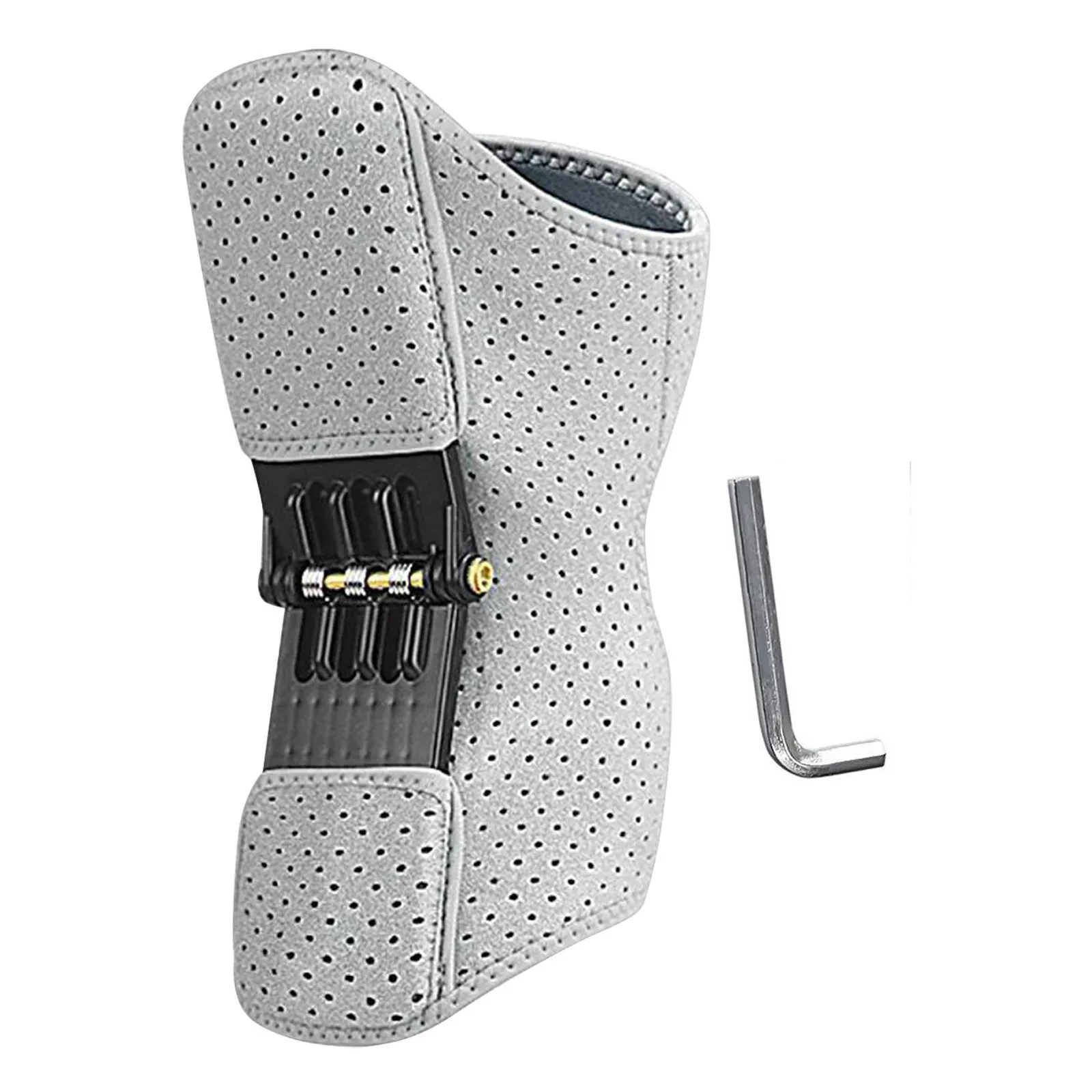 One Piece Knee Booster Spring Breathable Patellar Knee Protection Adjustable Strength Protective Gear 2