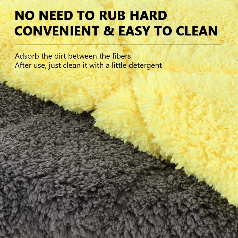 Microfiber Car Cleaning Towel 800GSM Thicken High Abosorbent Washing Drying Cloth microfiber towel microfiber cleaning cloths microfiber car towel microfiber towels fiber towel microfiber washing towel car washing towel car drying towel fiber car wipes drying cloth Ultra-Soft Scratch-Free Clean Towels