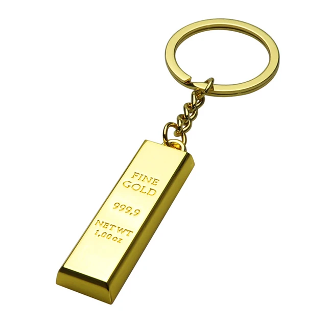 Metal Key Holder Creative Gold Bar Keychain Key Chain Auto Pendant Auto  Accessories Car Keyring Bullion Key Rings - AliExpress