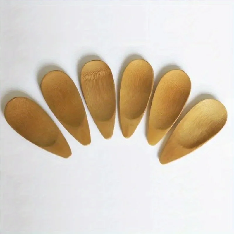 1pc,Creative Small Bamboo Spoon, Tea Spoon Compact Mini Coffee Spoon Jam Dressing Teaspoon, Tea Ceremony Dessert Spoon