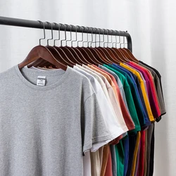 High Quality Men's T-Shirts Diy Logo crew neck Casual Short-sleeved Shirts Print Original Design 100%Cotton Fashion Tee Summer