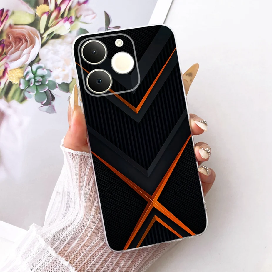 Luxury Lotus Painted Soft Silicone Case - Elegant Protective Cover