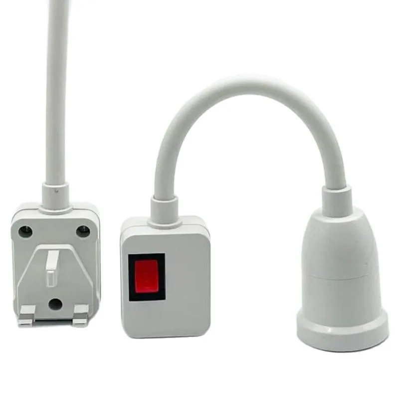 Description Picture 5 of itemLED Light Bulb E27 Socket Lamp Base Holder Adapter Converter With Switch EU US UK Plug Energy Saving Lampada for Table