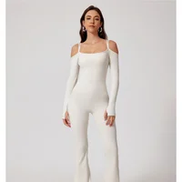 FUBEIKE New Yoga Jumpsuit For Sports Back Beauty Back Brown Seamless Double-Shoulder Strap Tights Sexy One-Piece Bodysuit 6