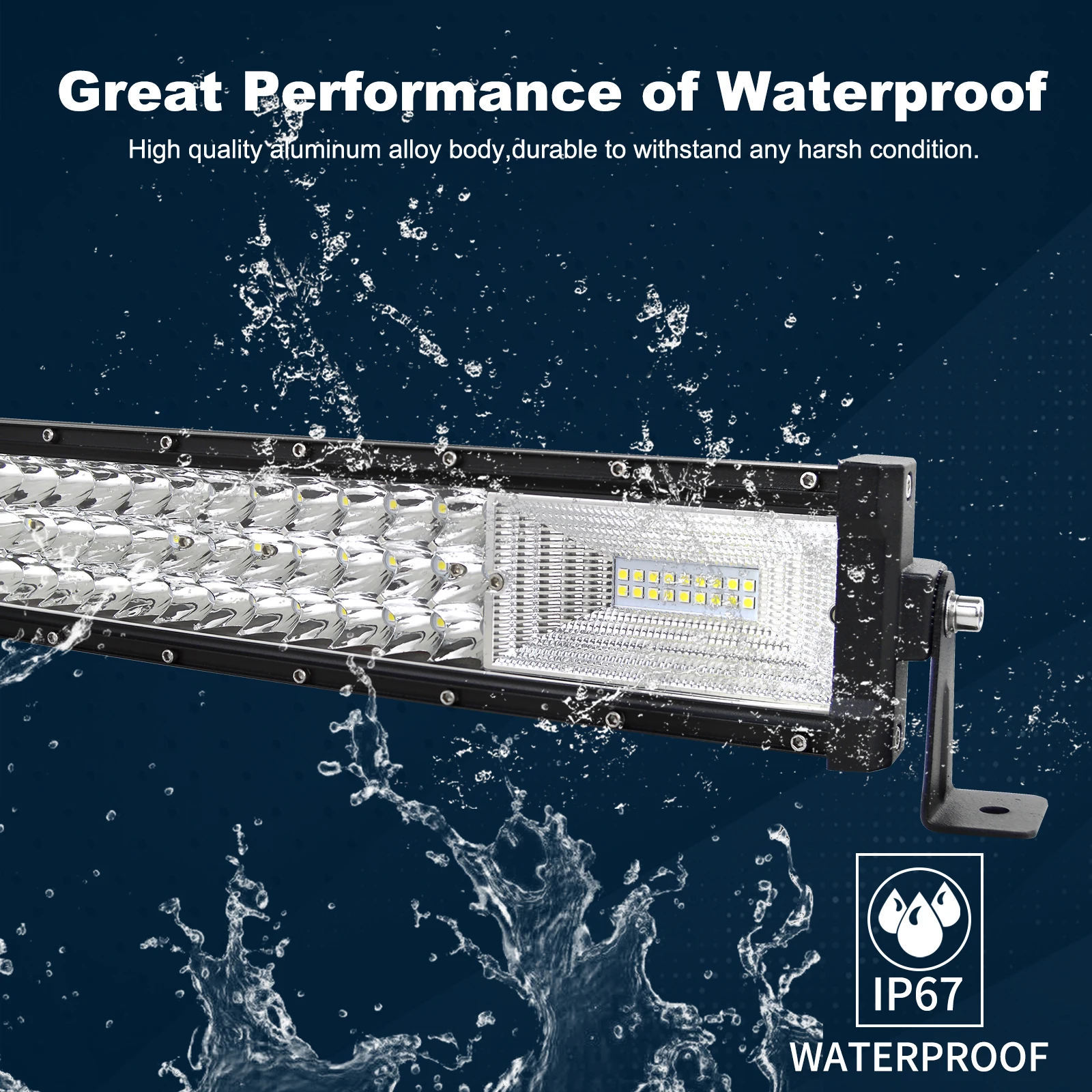 300W High Quality Car LED Light 4WD 52 Inch Work Light Bar 24V Offroad Led Bar Light