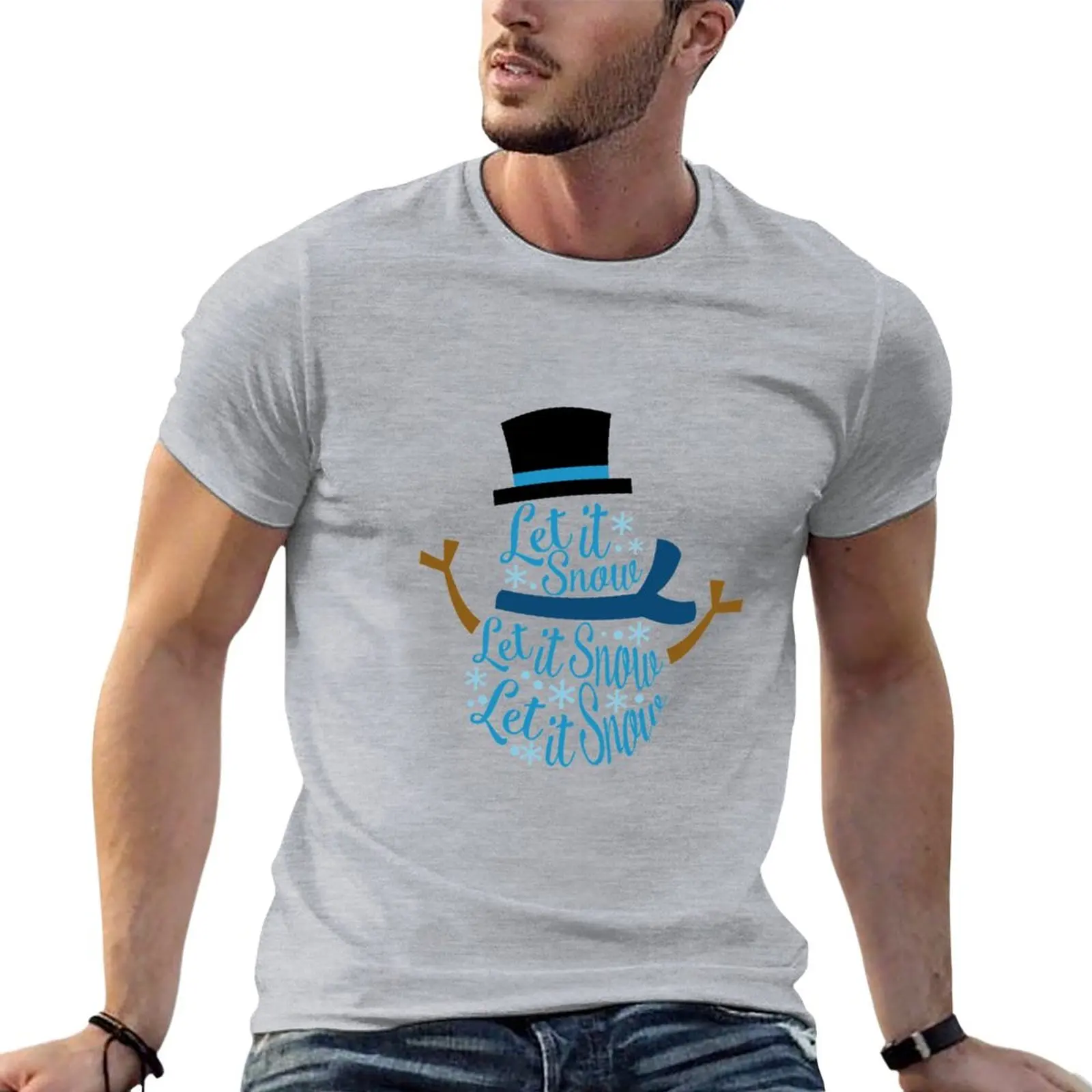 

Christmas. Let it Snow! T-Shirt korean fashion T-shirt short Oversized t-shirt anime mens t shirts pack