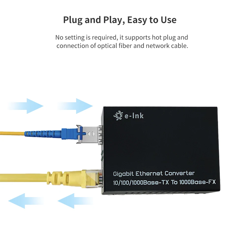 Gigabit Ethernet (PoE) Media Converter With SFP 10/100/1000Mbps RJ45 to Fiber SFP Port Optical Transceiver