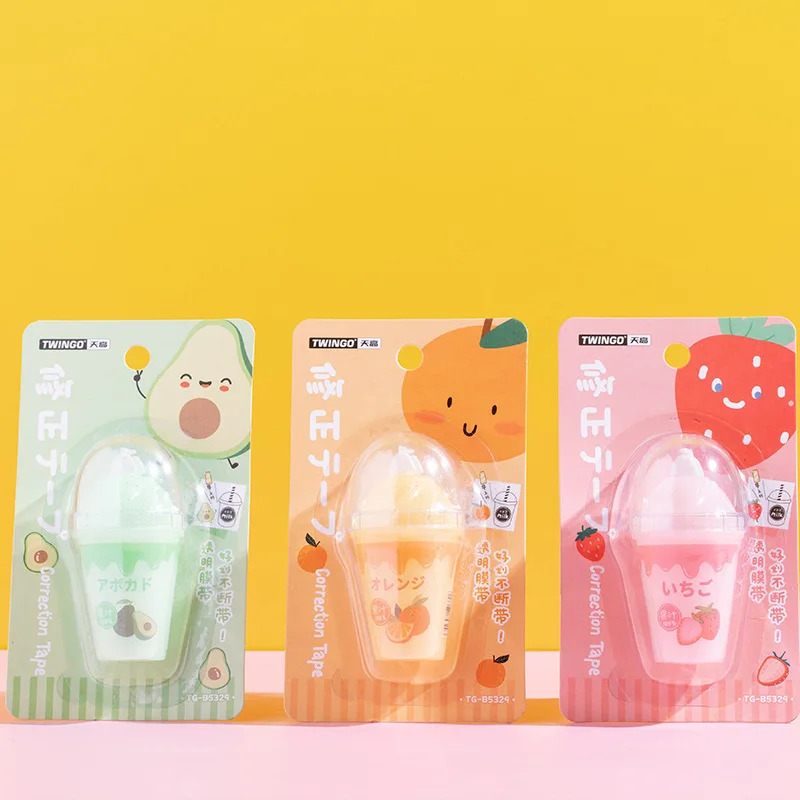 Correction Tape 3 Piece Lytwtw's Cute Kawaii Juice Ice Cream Correction Tape Stationery Office School Supplies