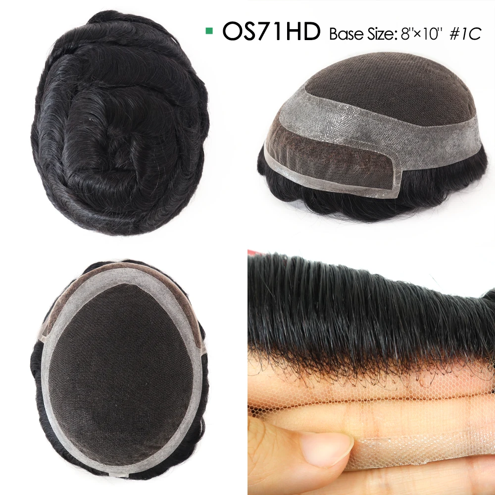 Mono Lace and PU Mens Toupee Different Size and Base Wig For Men Indian Hair Men's Capillary Prothesis Toupee