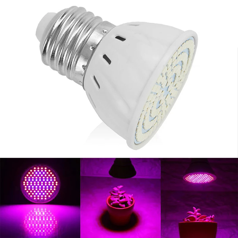 

Grow Light 48/60/80 220V LED Grow Light E27 Plant Greenhouse Hydroponic Plant Flower Full Spectrum Bulb