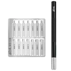 Flat Bottom Hole Drilling and Crafting Tool Set with Etched Sheet Knife and Handle (1)