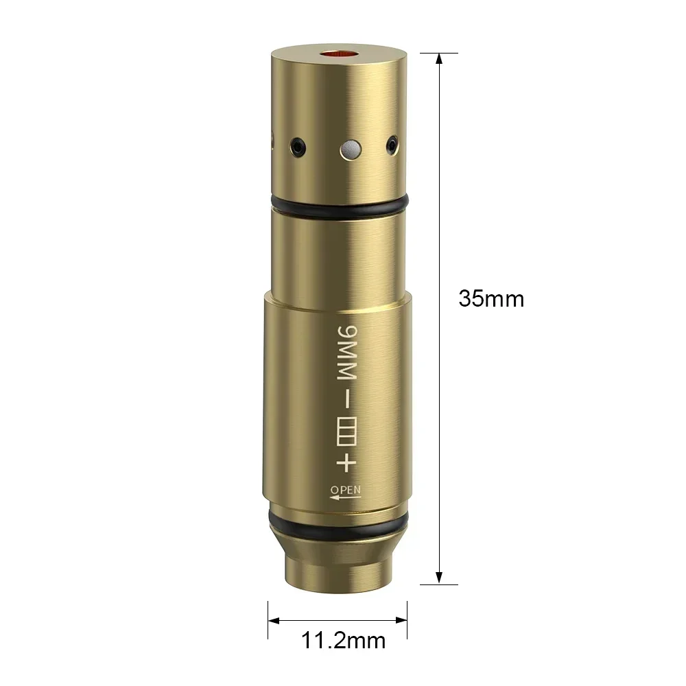 9mm Red Dot Laser Training Cartridge Dry Fire Tactical Bullet Trainer Pistol Marksmanship Practice Skill Development dry fire laser trainer