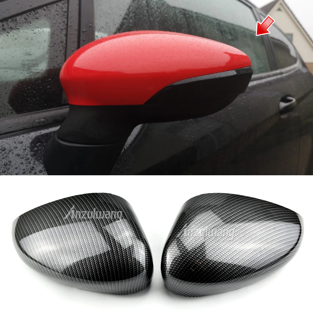 

Carbon Fiber Side Wing Mirror Cover Trim Rear View Mirror Covers for Ford Fiesta Mk7 2008 2009 2010 2011 2012 2013-2017