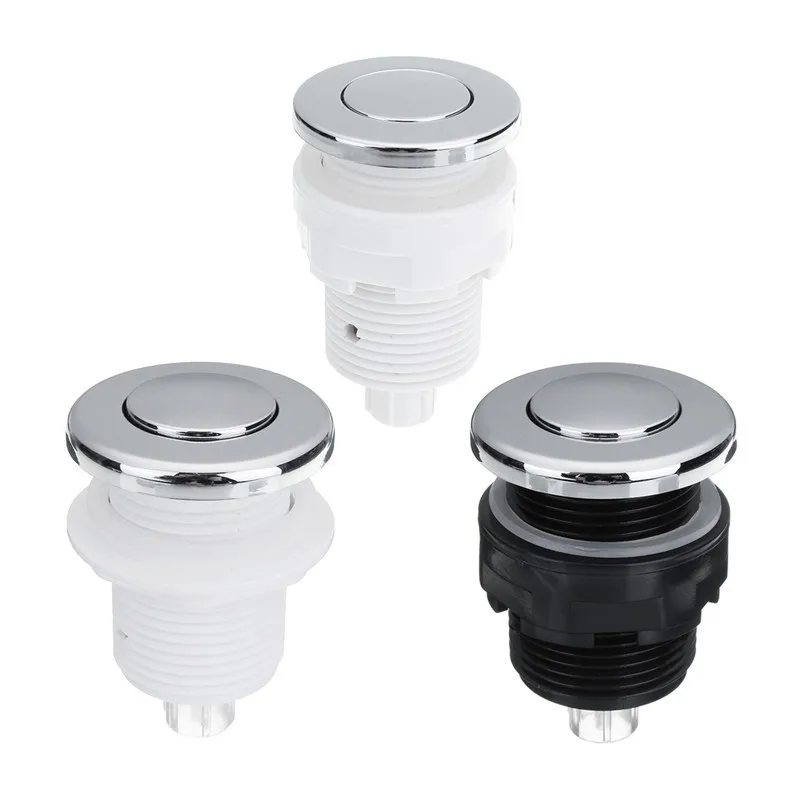 Pneumatic Switch On Off Push Air Switch Button 28mm/32mm/34mm For Bathtub Spa Waste Garbage Disposal Whirlpool Switch