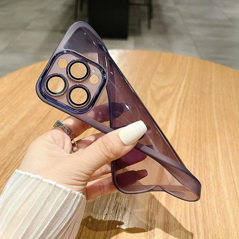Transparent Shockproof Silicone Case with Camera Lens Protection