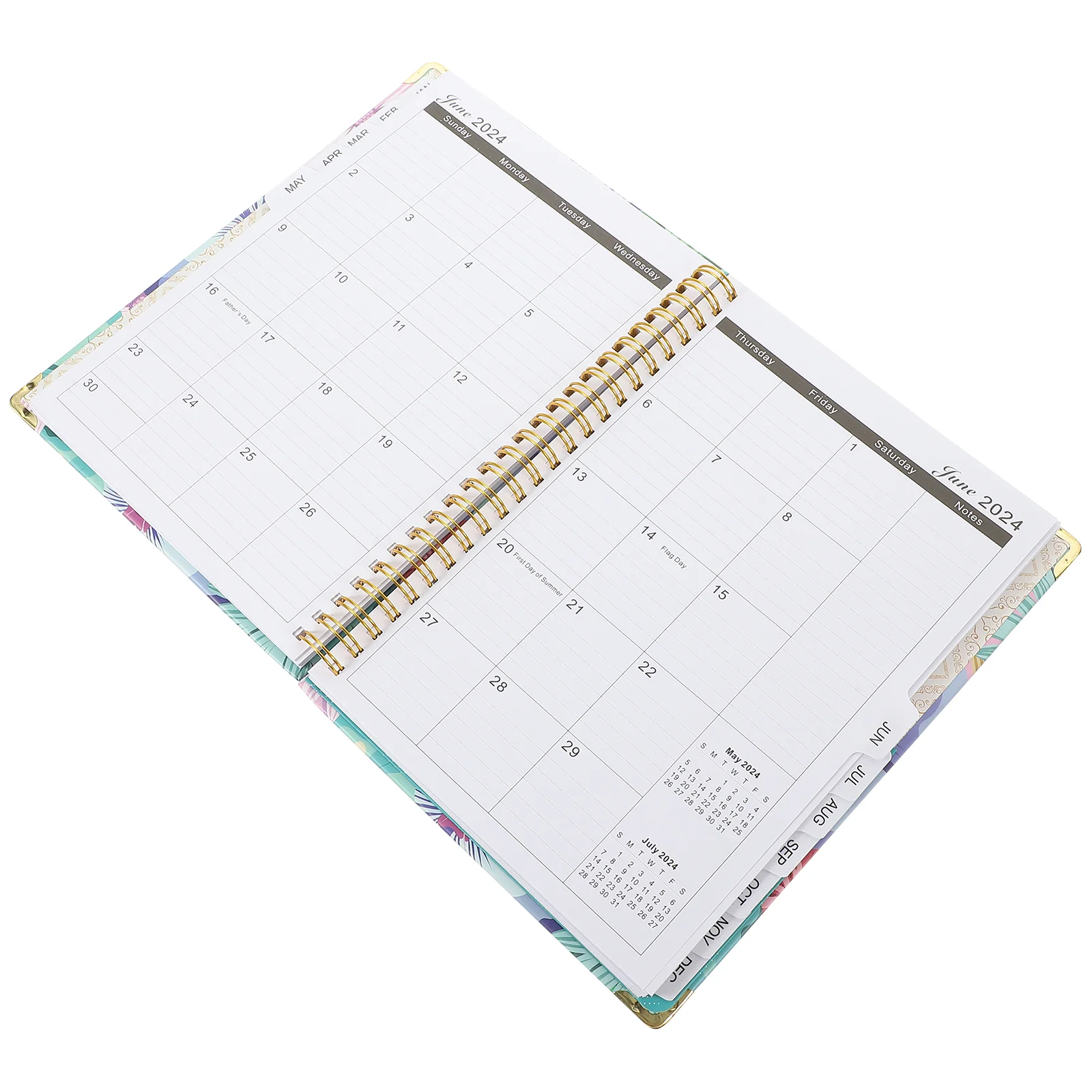 2024 Planner Notebook Calendar Schedule Notepad Spiral Binding Note Book Productivity Organizer