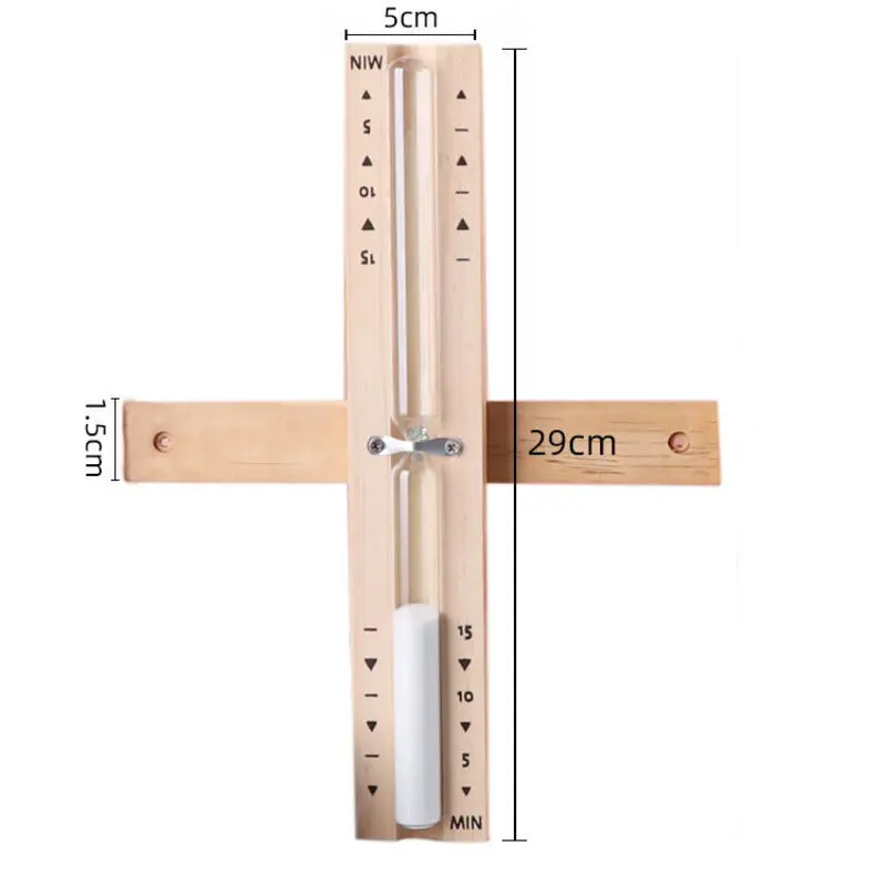 Wood Wall-mounted Sauna Hourglass Timer Portable Rotating Accurate Scaled Sandglass Home Bathroom Bath House Glass Sand Clock 2