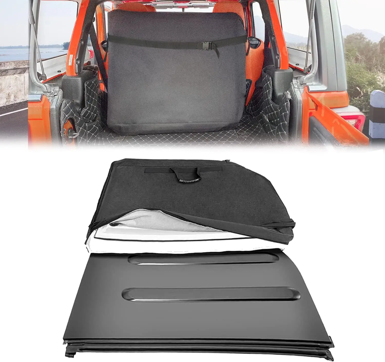 Sac De Rangement Rigide Pour Toit Jeep Wrangler JK/JKU/JL/JLU & Gladiator JT 2007-2025 – Protection Ultime