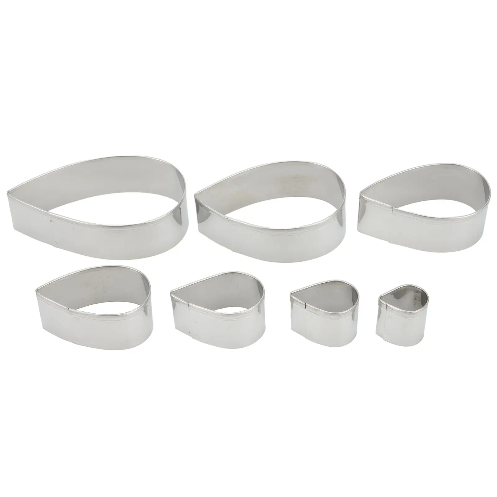

Food Grade Stainless Steel, Durable Rose Cutter Water Drop Shape Fondant Flower Mold Petal Stencils Cookie Cutters