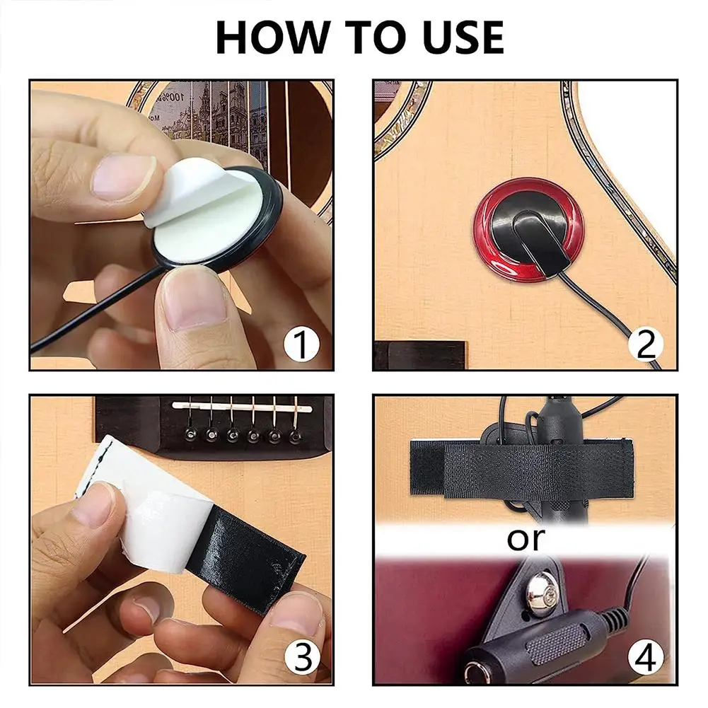 Piezoelectric Contact Microphone Pickup Violin Microphone Pickup Cello Ukulele Mandolin Guitar Contact