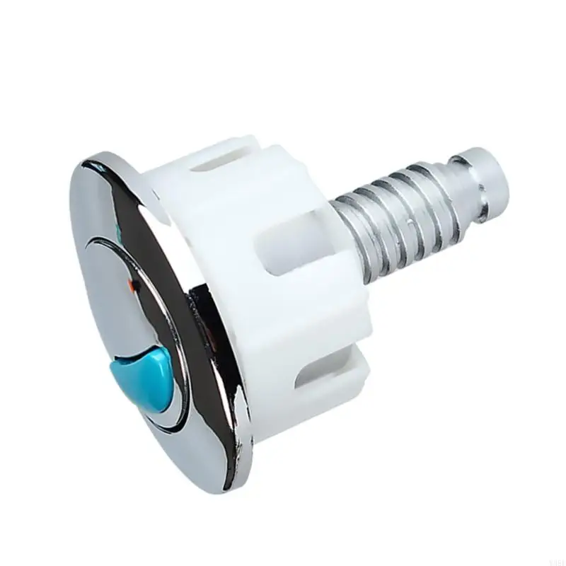 Y98E Toilet Dual Flush Oval-shape Push Button Electroplating Water Tanks Push Water Saving Rod Bathroom Accessories