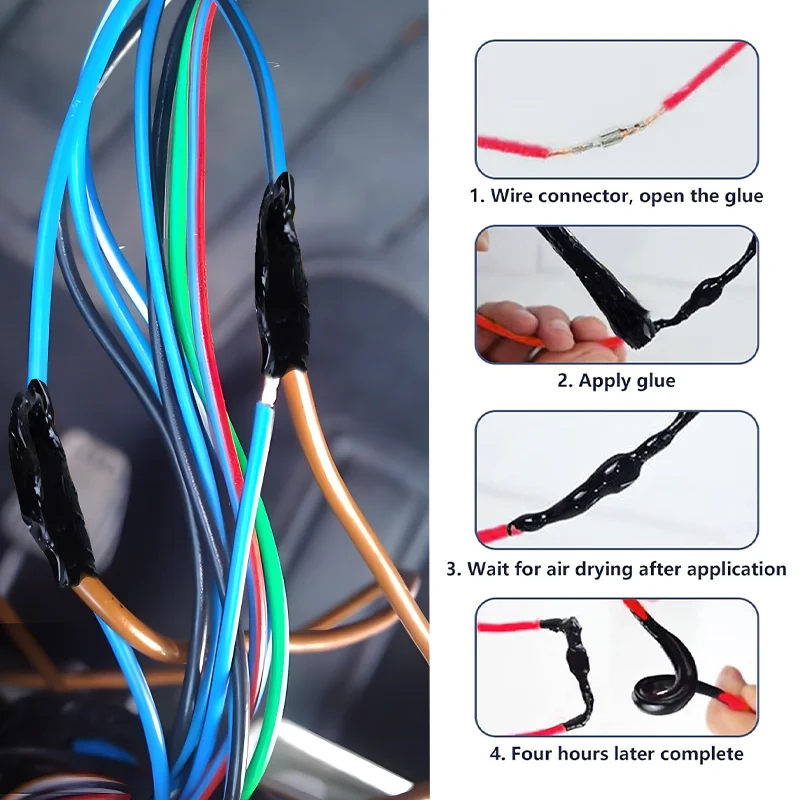 Electrical tape electrical insulating tape electrical repair liquid electrical sealant Liquid Electrical Tape Waterproof Insulating Repair Tape Repair Rubber Electrical Wire Cable Glue Insulation Paste Sealant
