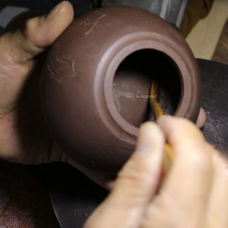 Pottery Purple Clay Pot Making Special Tools DIY Handmade Ceramic Teapot Cleaning Teapot Inner Wall Scraping Bottom Tool