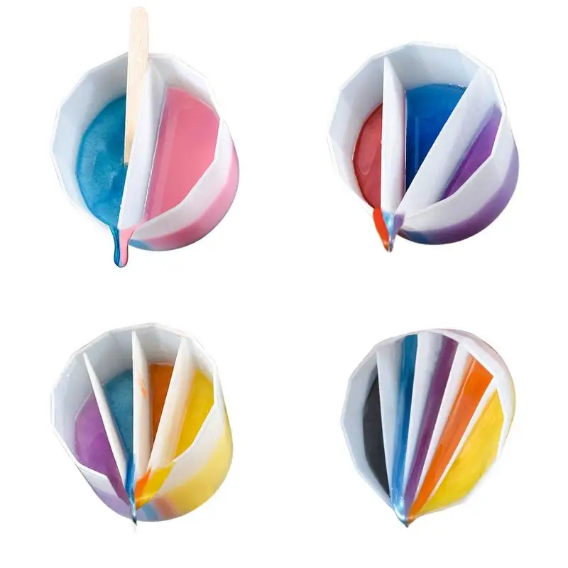 Paint Resin Split Cup Fluid Art Split Cups For Resin Paint Pouring DIY Painting Dividers 2 3 4 5 Channels Drawing Supplies For resin split cup