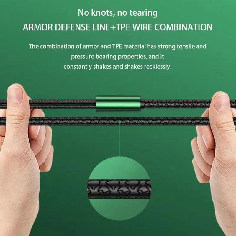 1~10PCS Jack Magnetic Gamer Wired Earphones Gaming Green Metal HiFi Bass Stereo 3.5mm Type C Earbuds For Phone Computer Mic 3
