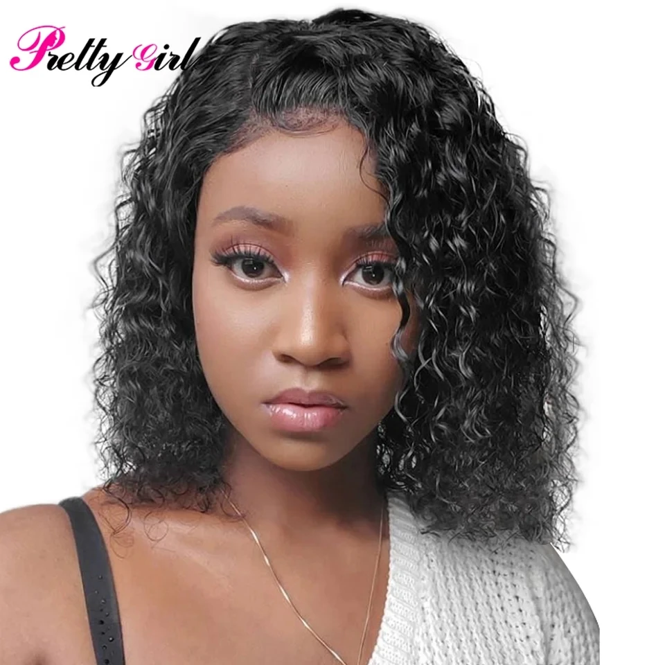 Short Water Wave Bob Wig Wet And Wavy13x4 Lace Frontal Water Wave Bob Wig Malaysian 4x4 Closure Human Hair Wigs For Women Hair