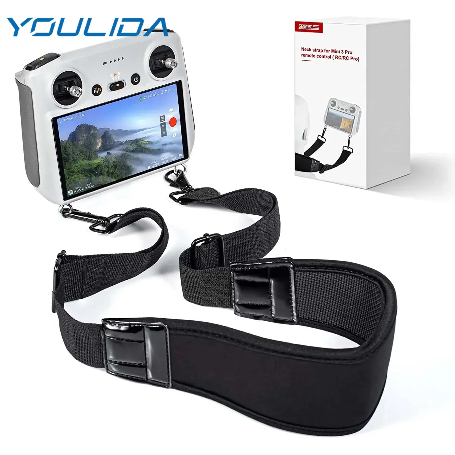 RC 2 Remote Control Lanyard Strap DJI Mini 4 Pro/Air 3/Mavic 3/Mini 3 Neck Strap Adjustable Length Screw Buckle drone remote neck strap