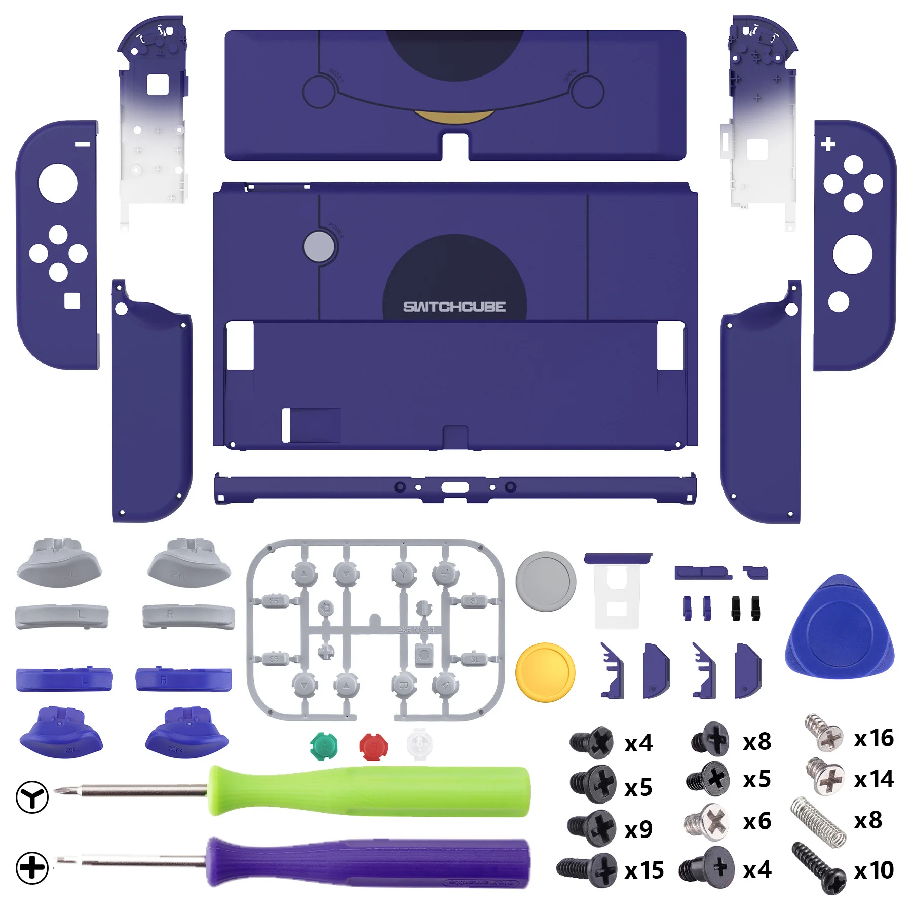 Nintendo Switch用の完全なカスタムシェル,交換用バックプレート