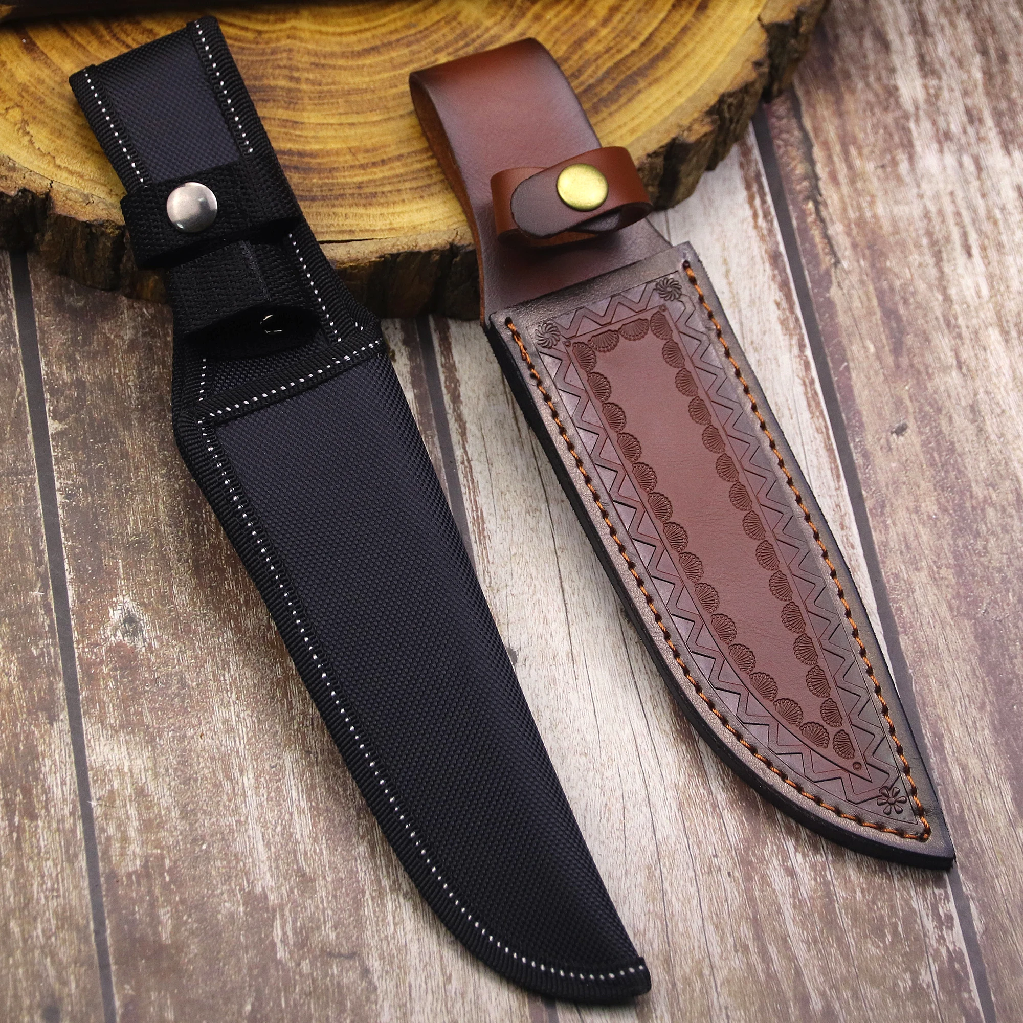 WPKOPYA  Outdoor knife sheath, home knife set, hunting straight knife set, outdoor tool knife sheath 3