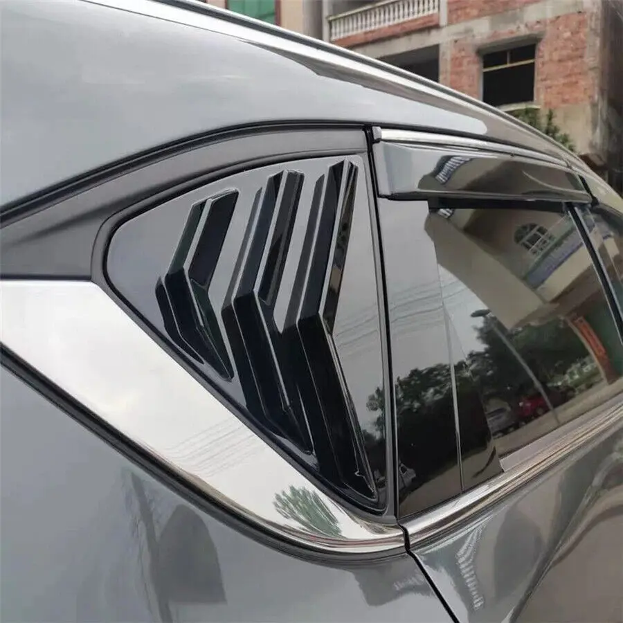 Car Rear Louver Window Side Shutter Cover Trim Sticker Vent Scoop ABS Carbon Fiber Accessories For Mazda CX-5 CX5 Auto