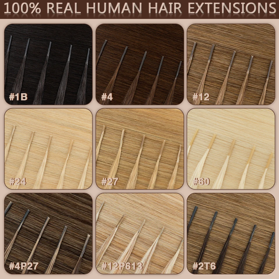 S-noilite 1g/pc I Tip Natural Hair Extensions Capsule Keratin Human Hair Fusion Keratin Pre-Bond Micro Ring Stick Straight