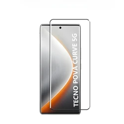 Tecno Pova Curve 3D Curved Tempered Glass Screen Protector - Clear Full Cover Protective Front Film - Tecno Pova Curve