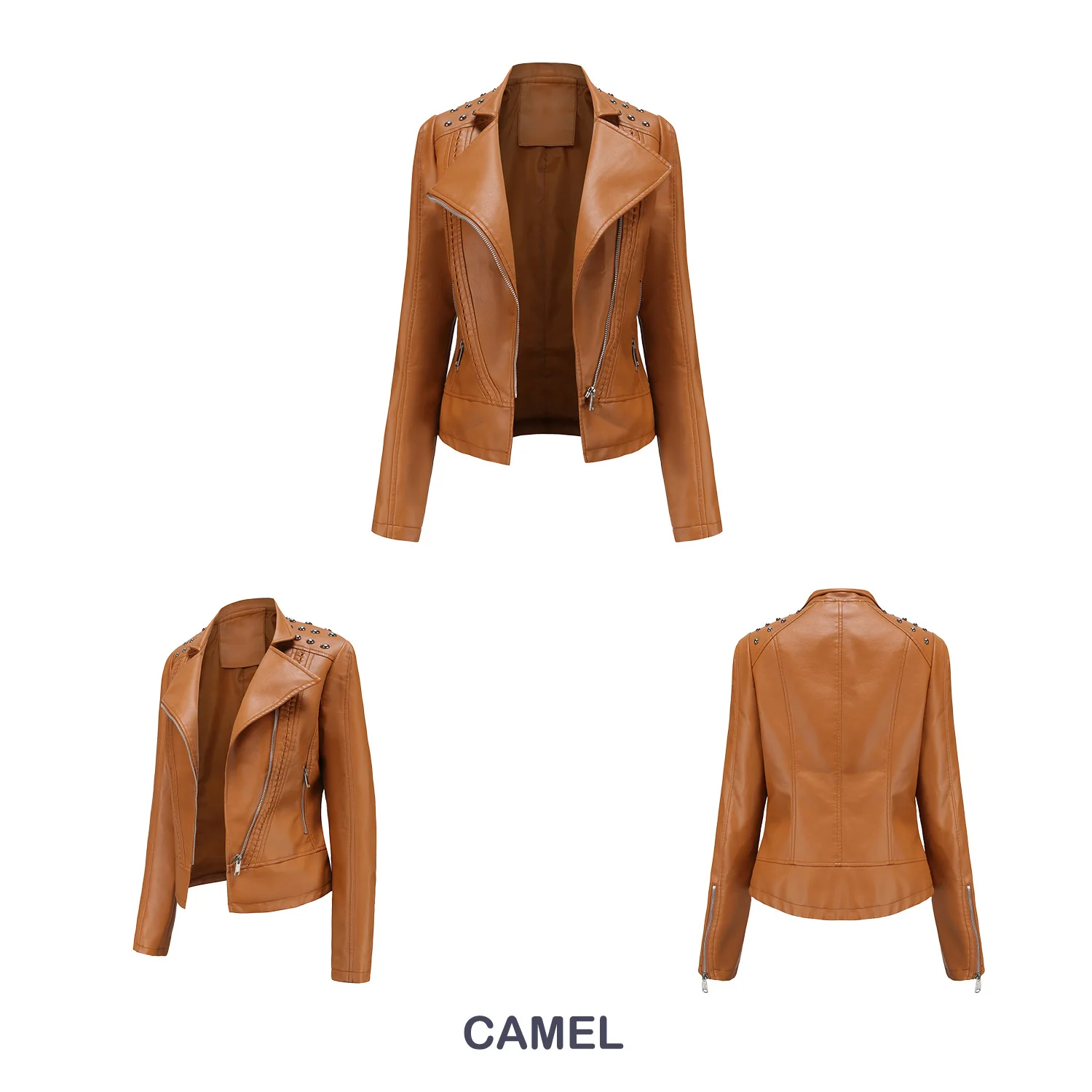 Chaqueta Cuero Para Mujer Ledmeacl 52837