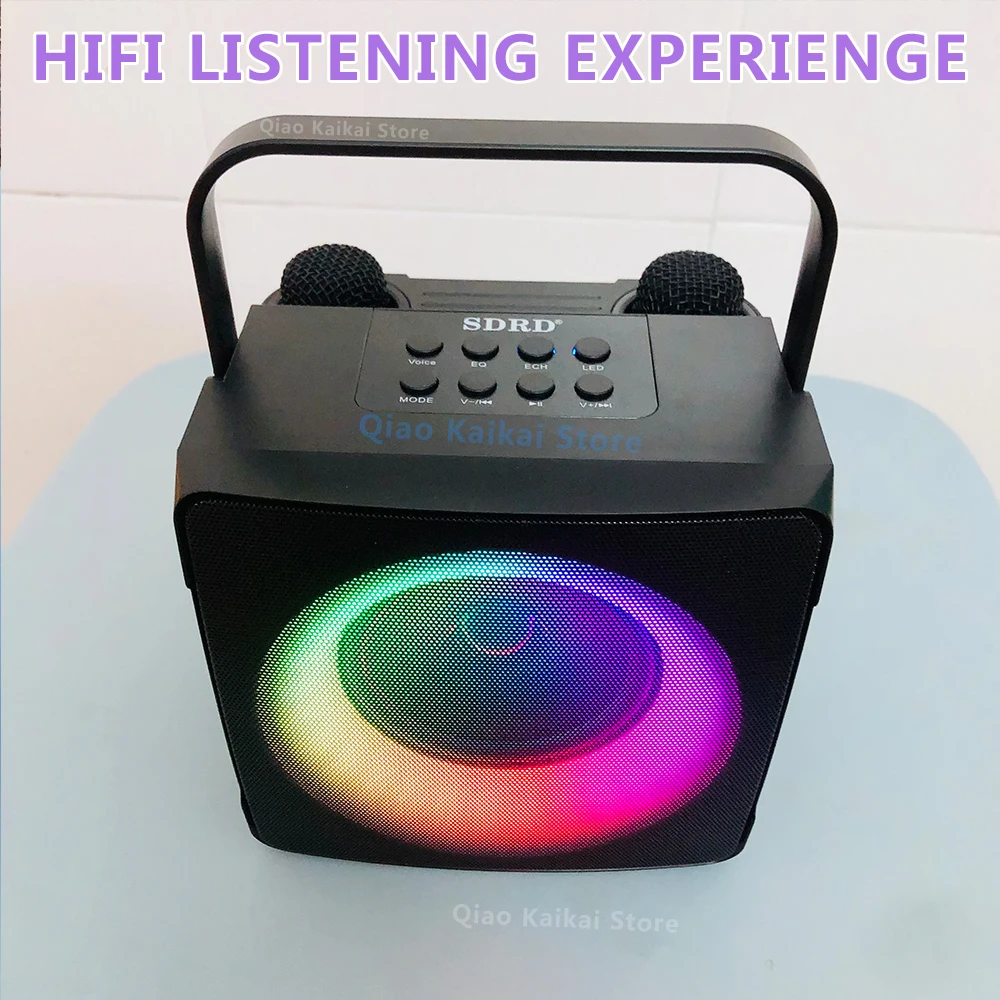 

SD508 Home Karaoke Portable Bluetooth Speaker Dual Wireless Microphone Live TV FM radio TF card USB Subwoofer Music Center Audio