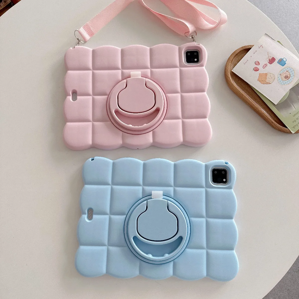 Enhanced Silicone 3D Square Bracket Tablet Case Cover